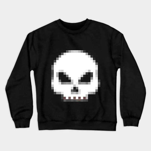 8bit Skull Crewneck Sweatshirt by Hmus